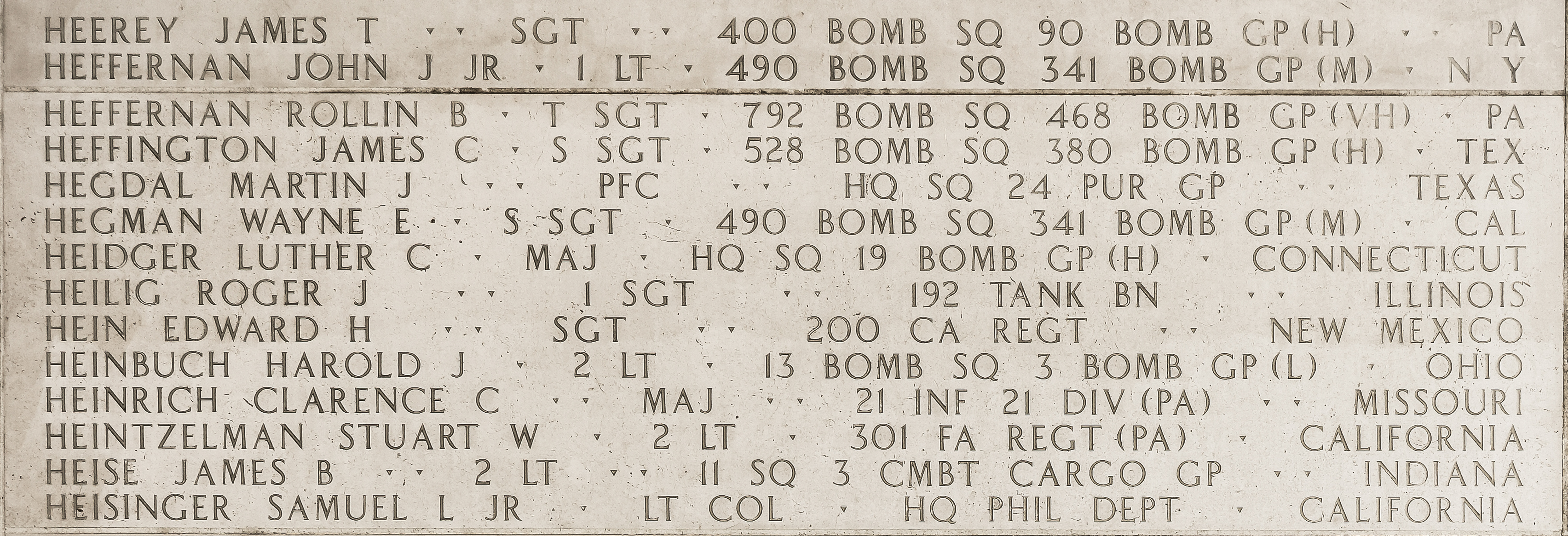 John J. Heffernan, First Lieutenant